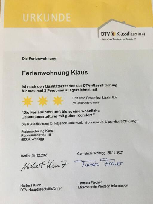 Ferienwohnung Klaus Wolfegg Εξωτερικό φωτογραφία